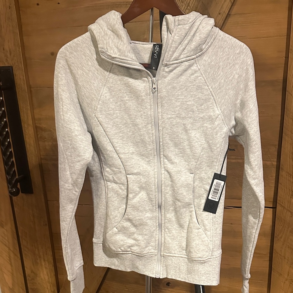 Cozy Light Gray Zip-Up Hoodie